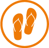 Icon illustrating FOOT IN THE SAND
