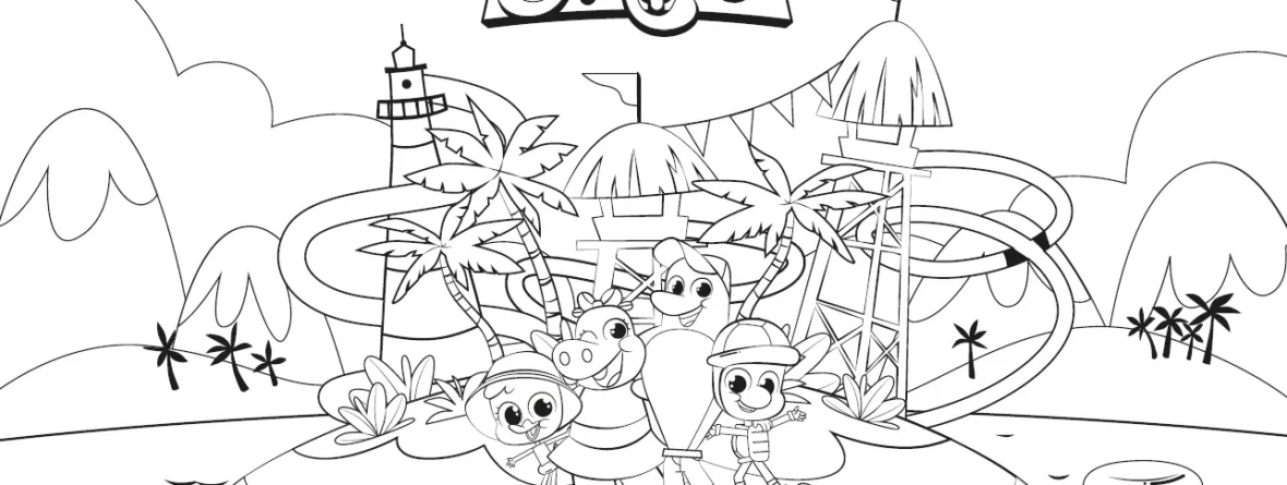 Desenhos da Turma do Parque Beach Park para imprimir e colorir