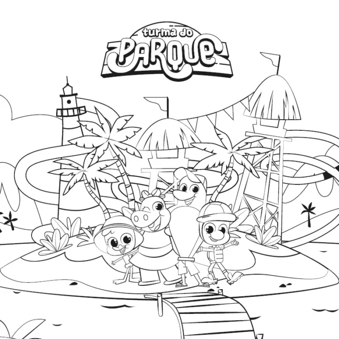 Desenhos da Turma do Parque Beach Park para imprimir e colorir