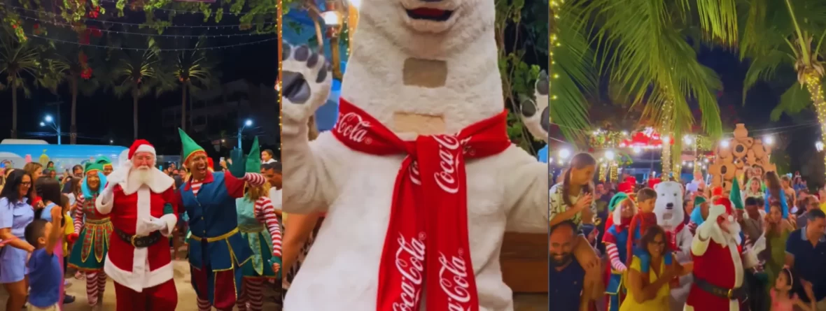 Caravana natalina da Coca-Cola chega ao Beach Park nesta terça (11); veja programação